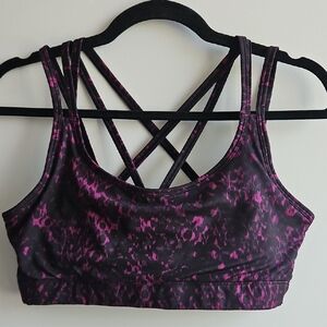 2/$20 GAP - Purple Strappy Sports Bra Medium Support - Size Medium